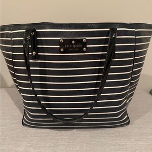 Kate Spade Navy and White Striped Tote